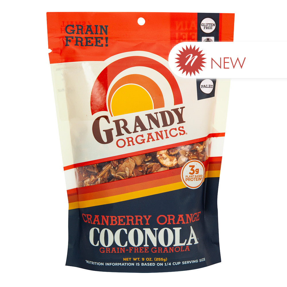 Grandy Organics Cranberry Orange Coconola Granola 9 Oz Pouch