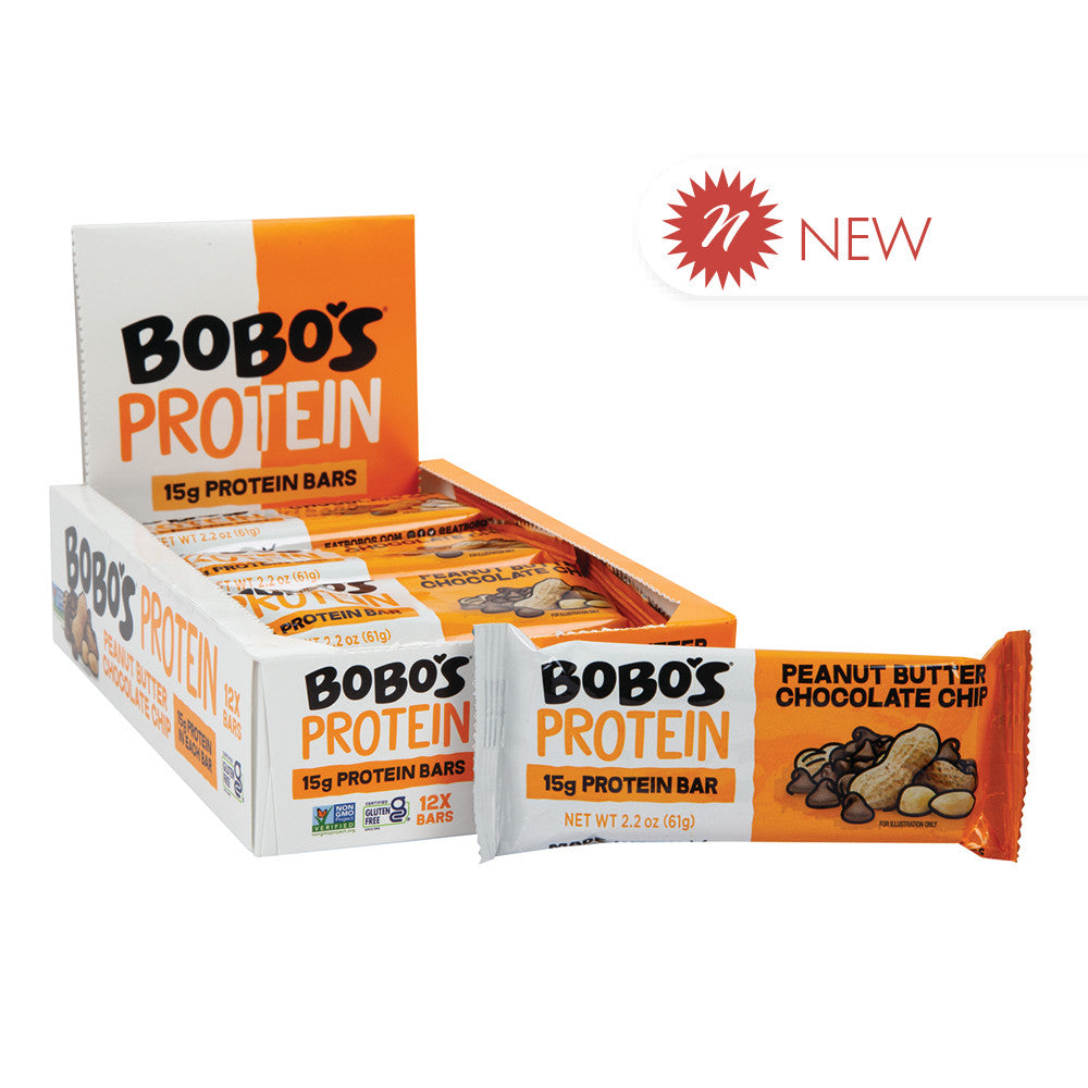 Wholesale Bobo'S Peanut Butter Chocolate Chip Protein Bar 2.2 Oz Bulk