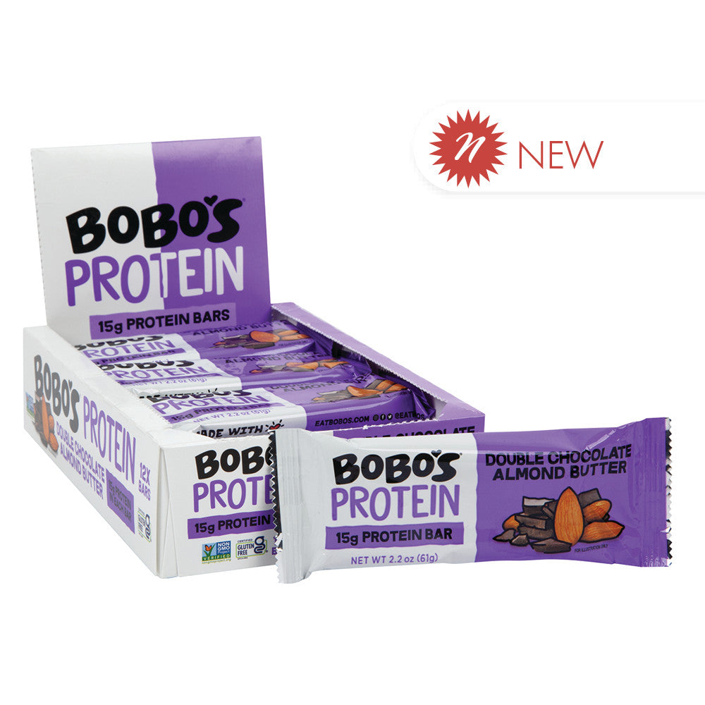 Wholesale Bobo'S Double Chocolate Almond Butter Protein Bar 2.2 Oz Bulk