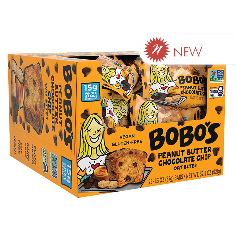 Wholesale Bobo'S Peanut Butter Chocolate Chip Oat Bites 1.3 Oz- Bulk