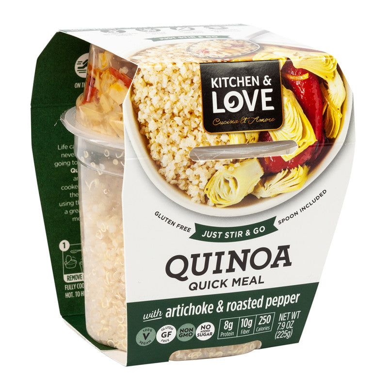 Wholesale Kitchen & Love Ready To Eat Quinoa Artichoke & Roasted Peppers 7.9 Oz - 6ct Case Bulk