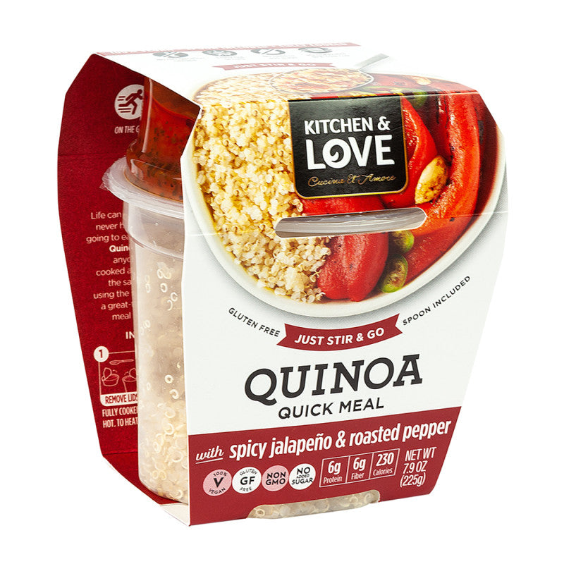 Wholesale Kitchen & Love Ready To Eat Quinoa Spicy Jalapeno & Roasted Pepper 7.9 Oz - 6ct Case Bulk