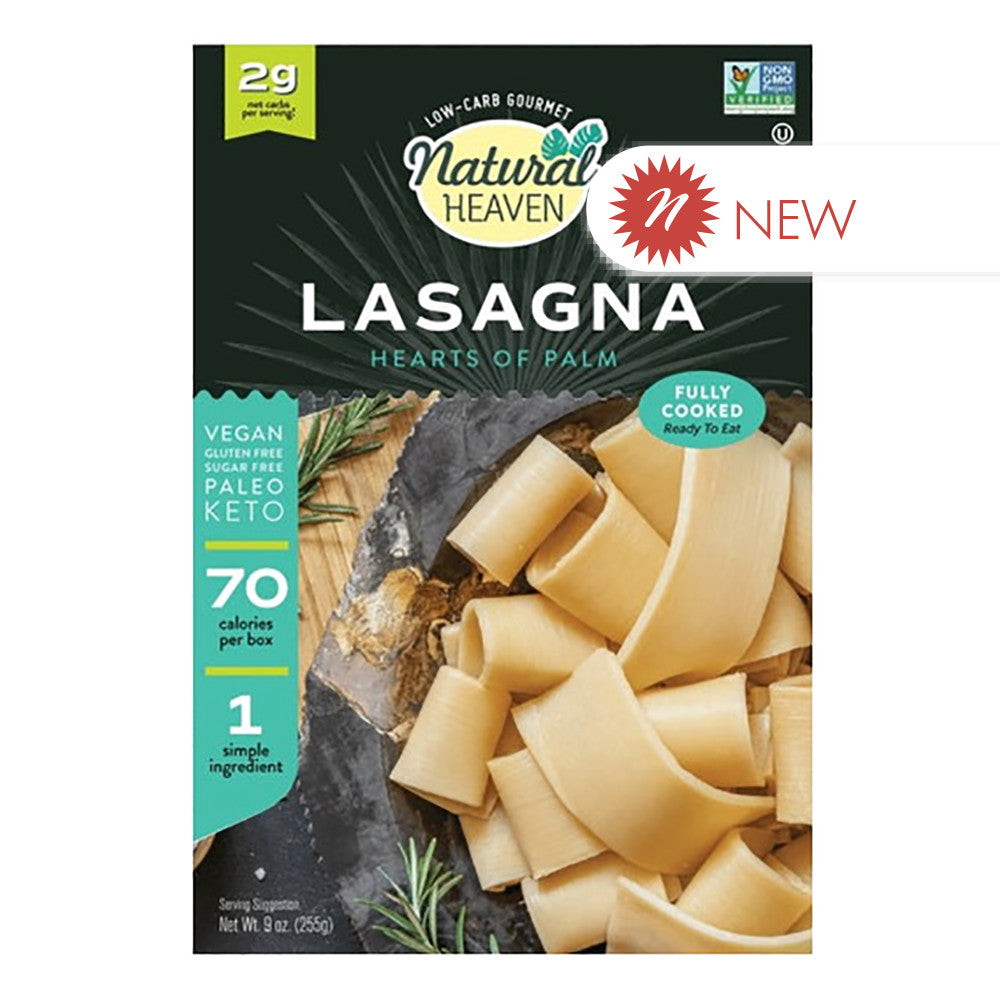 Natural Heaven - Hearts Plm Lasagna Pasta - 9Oz
