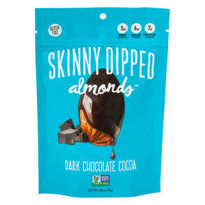 Wholesale Skinny Dipped Dark Chocolate Cocoa Almonds 3.5 Oz Pouch 10ct Case Bulk