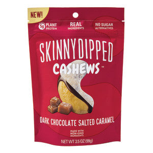 Wholesale Skinny Dipped - Cashews - Dark Chocolate Salted Caramel - 3.5Oz 10ct Case Bulk