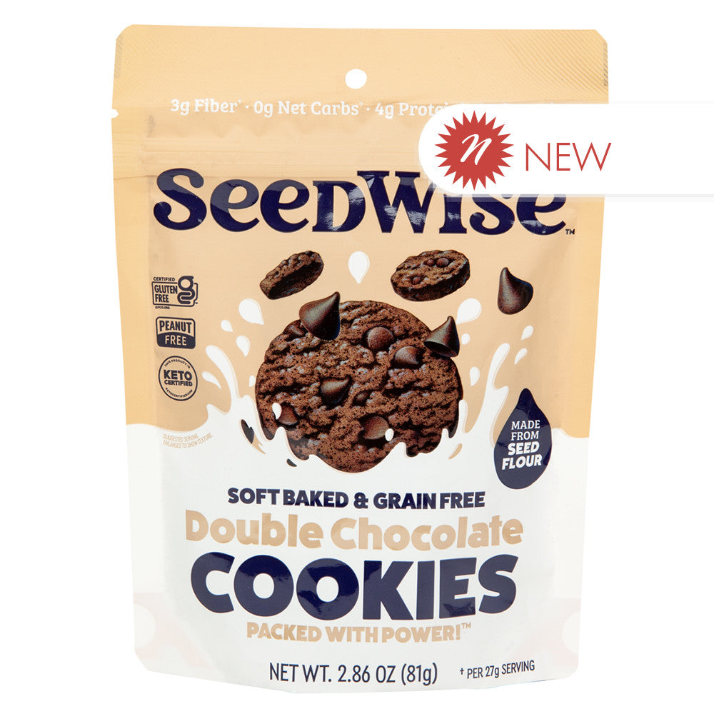 Wholesale Seedwise Double Chocolate Cookies 2.86 Oz Bag Bulk