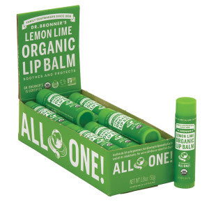 Wholesale Dr. Bronner's Organic Lemon Lime .15 Oz Lip Balm Bulk