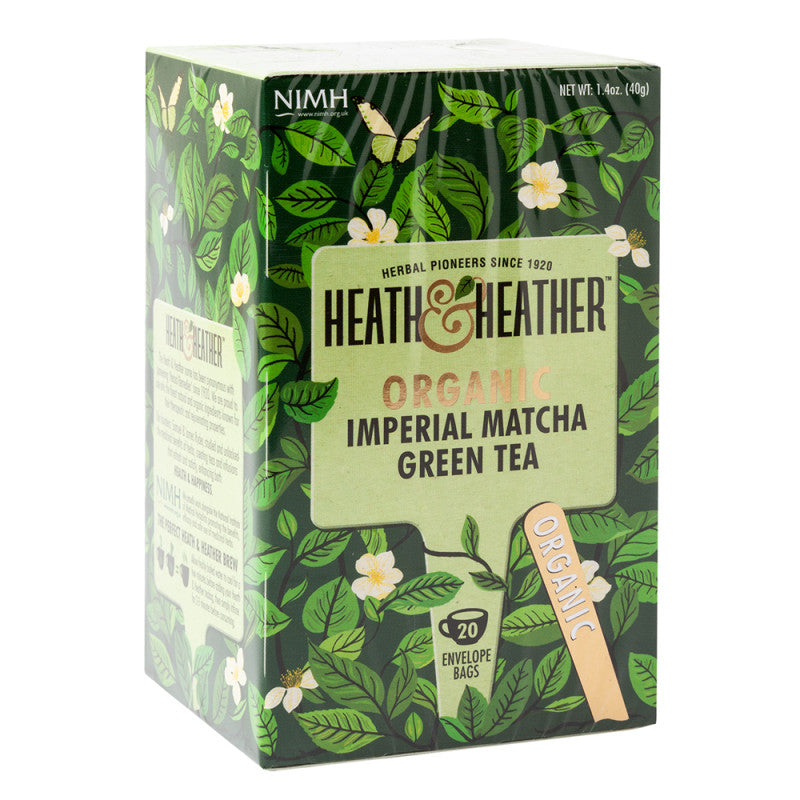 Wholesale Heath & Heather Organic Imperial Matcha Green Tea 20 Ct Box - 6ct Case Bulk