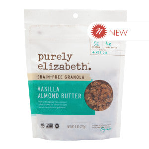 Wholesale Purely Elizabeth Vanilla Almond Butter Grain Free Granola 8 Oz Pouch - 6ct Case Bulk