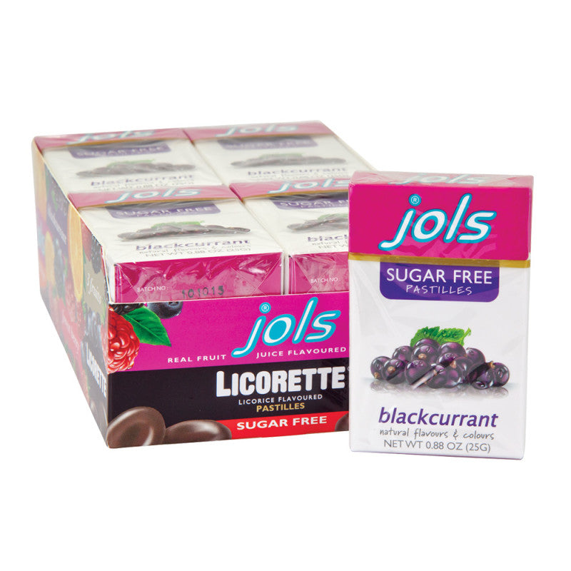 Wholesale Jols Sugar Free Black Currant Licorette Pastille 0.88 Oz Box Bulk