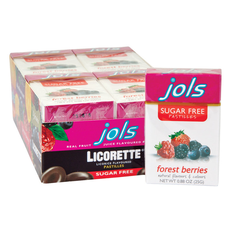 Wholesale Jols Sugar Free Forest Berries Licorette Pastille 0.88 Oz Box Bulk