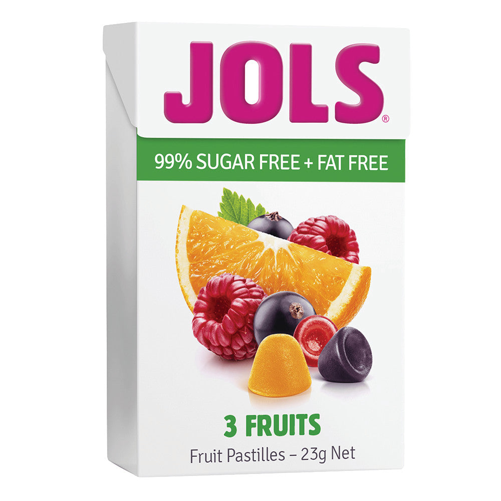Wholesale Jols Sugar Free Fruit Pastilles 3 Fruits .88 Oz Bulk