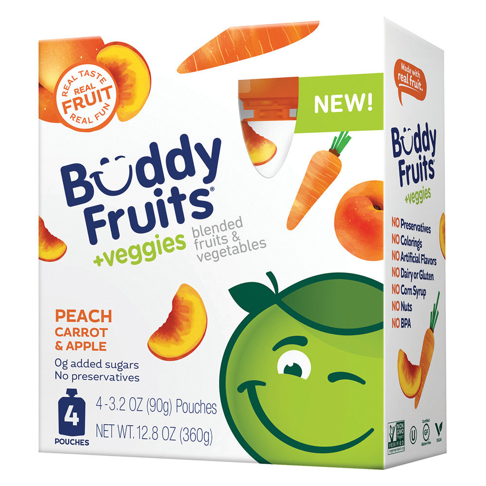Wholesale Buddy Fruits + Veggies Peach Carrot & Apple 12.8 Oz Box- Bulk