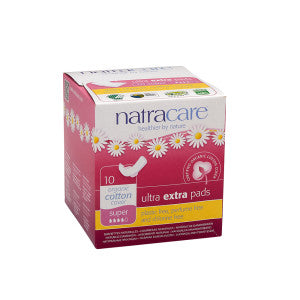 Wholesale Natracare Super Ultra Extra Pads With Wings Box Bulk