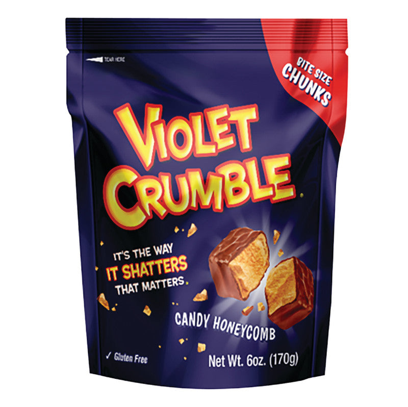 Wholesale Violet Crumble Bite Size Milk Chocolate Chunks 6 Oz Pouch Bulk