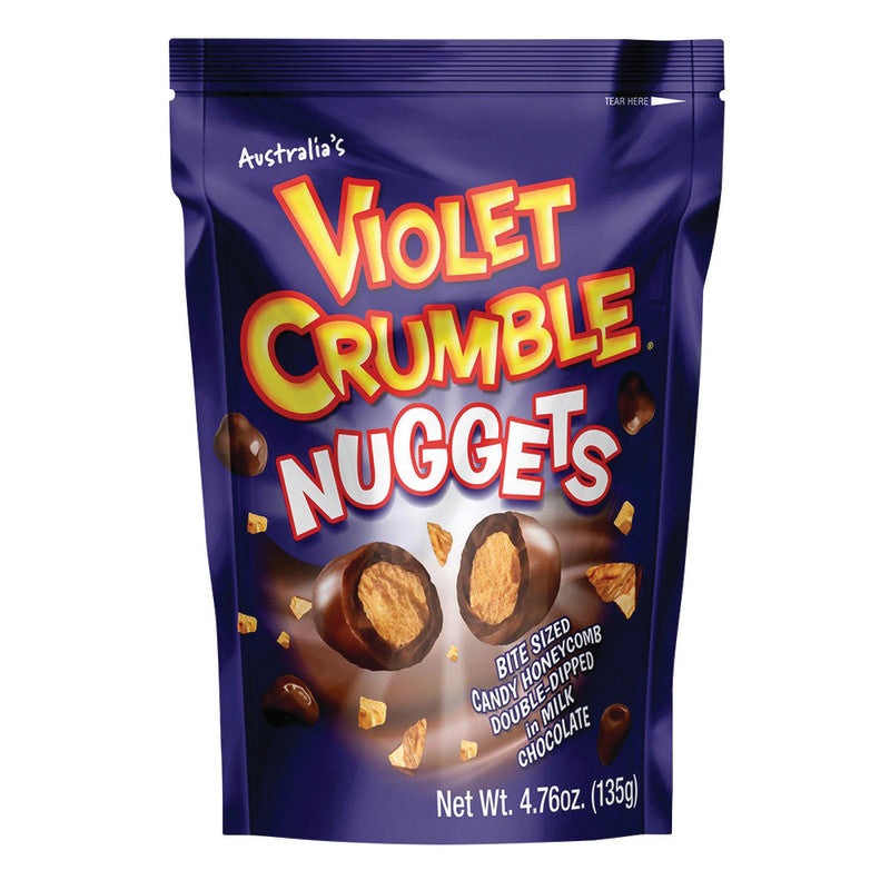 Wholesale Violet Crumble Milk Chocolate Nuggets 4.76 Oz Pouch- Bulk