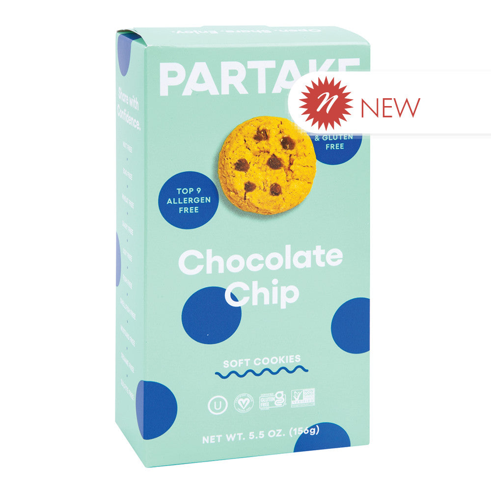 Wholesale Partake Chocolate Chip Cookie Soft Baked 5.5 Oz Bulk