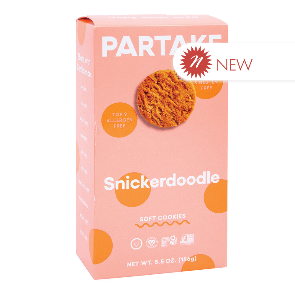 Wholesale Partake Snickerdoodle Soft Cookies 5.5 Oz Box Bulk