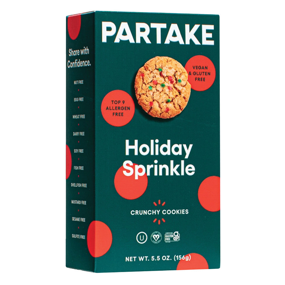 Wholesale Partake Crunchy Holiday Sprinkle 5.5 Oz Box Bulk