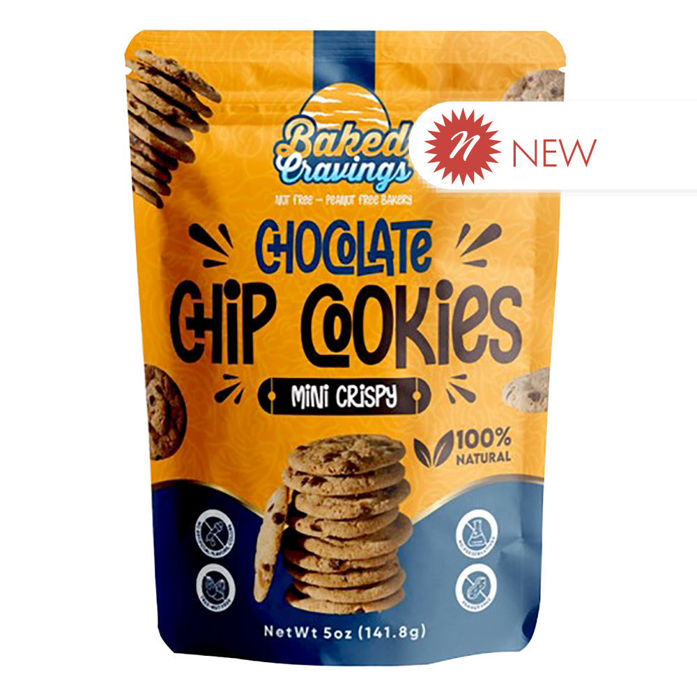 Baked Cravings - Mini Crispy Chocolate Chip Cookies - 5Oz