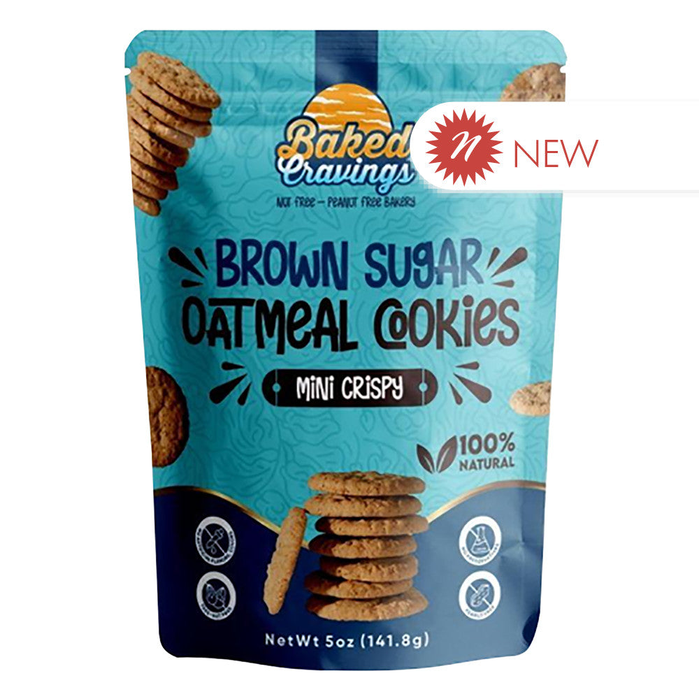 Wholesale Baked Cravings - Mini Crispy Brown Sugr Cookies - 5Oz- Bulk
