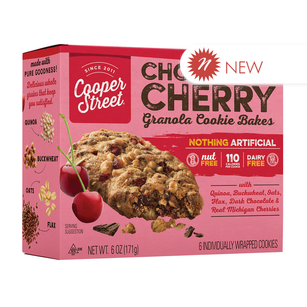 Wholesale Cooper Street Chocolate Cherry Granola Cookie Bakes 6 Oz 6 Ct Box Bulk