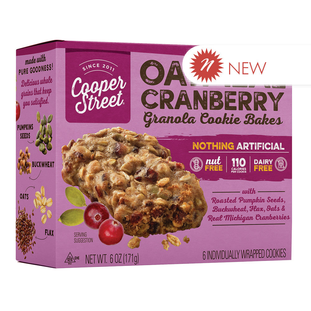 Wholesale Cooper Street Oatmeal Cranberry Granola Cookie Bars 6 Oz 6 Ct Box Bulk