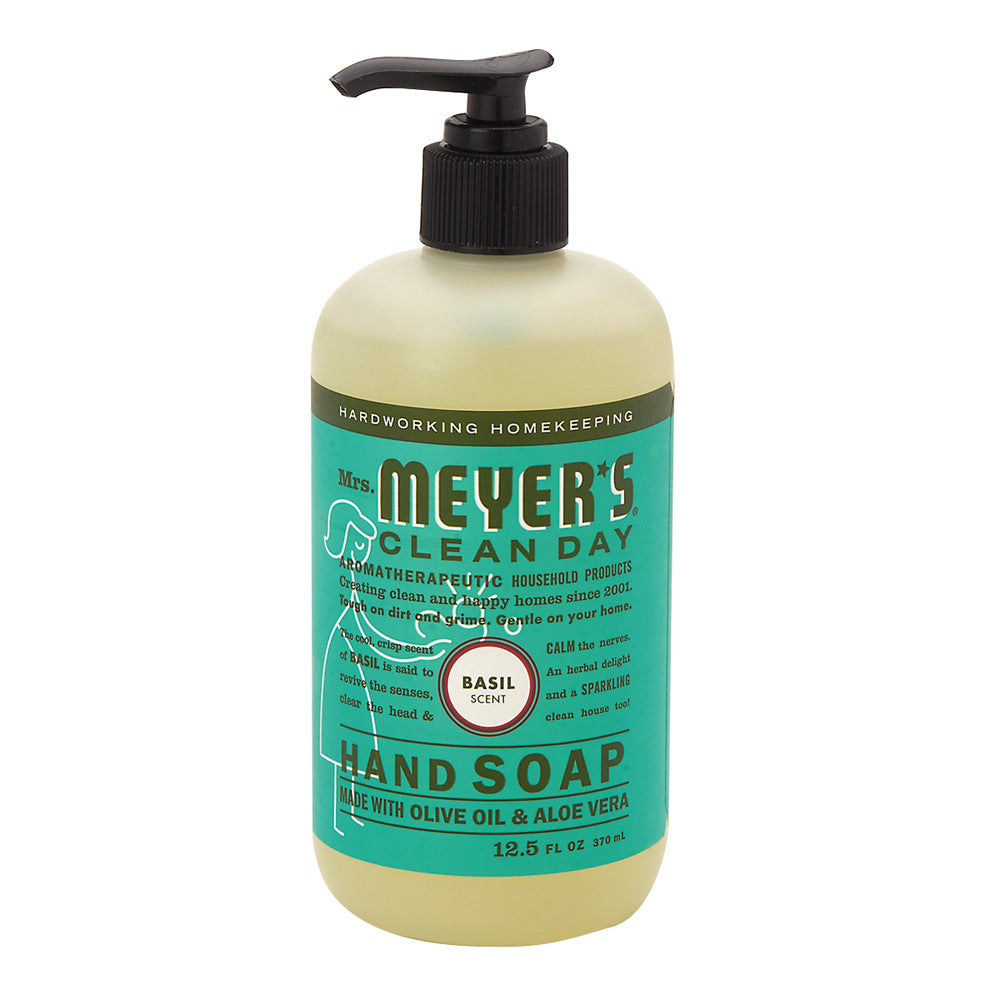 Mrs.Meyer'S Basil Liquid Hand Soap 12.5 Oz Pump Bottle