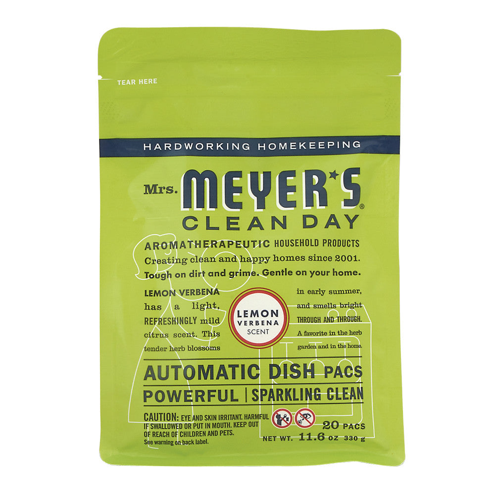 Wholesale Mrs. Meyer'S Lemon-Verbena Automatic Dishwasher Packs 12.7 Oz Pouch- Bulk
