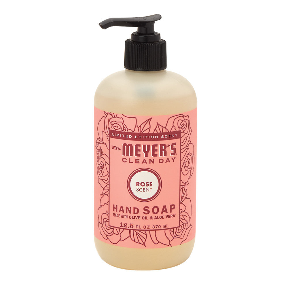 Wholesale Mrs. Meyer'S Rose Liquid Hand Soap 12.5 Oz Pump Bottle- Bulk