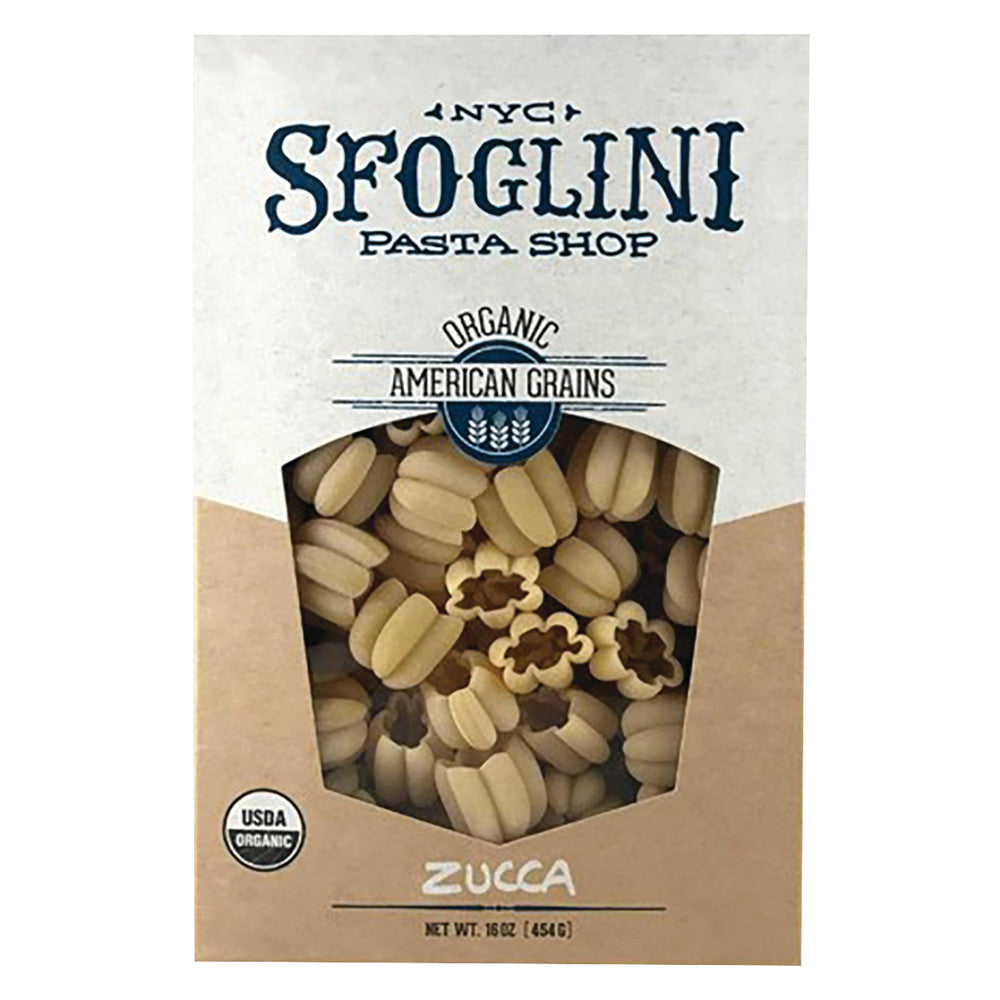 Wholesale Sfoglini Pasta Organic Durum Semolina Zucca 16 Oz Box- Bulk