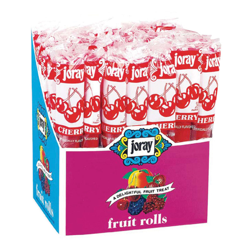 Wholesale Joray Cherry Fruit Rolls 0.75 Oz - 48ct Case Bulk