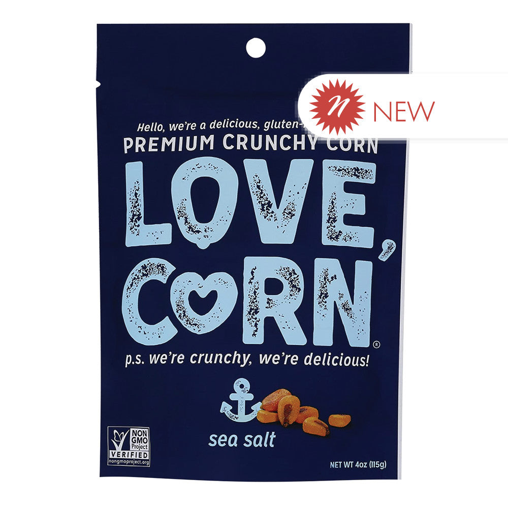 Wholesale Love Corn Sea Salt 4 Oz Pouch- Bulk