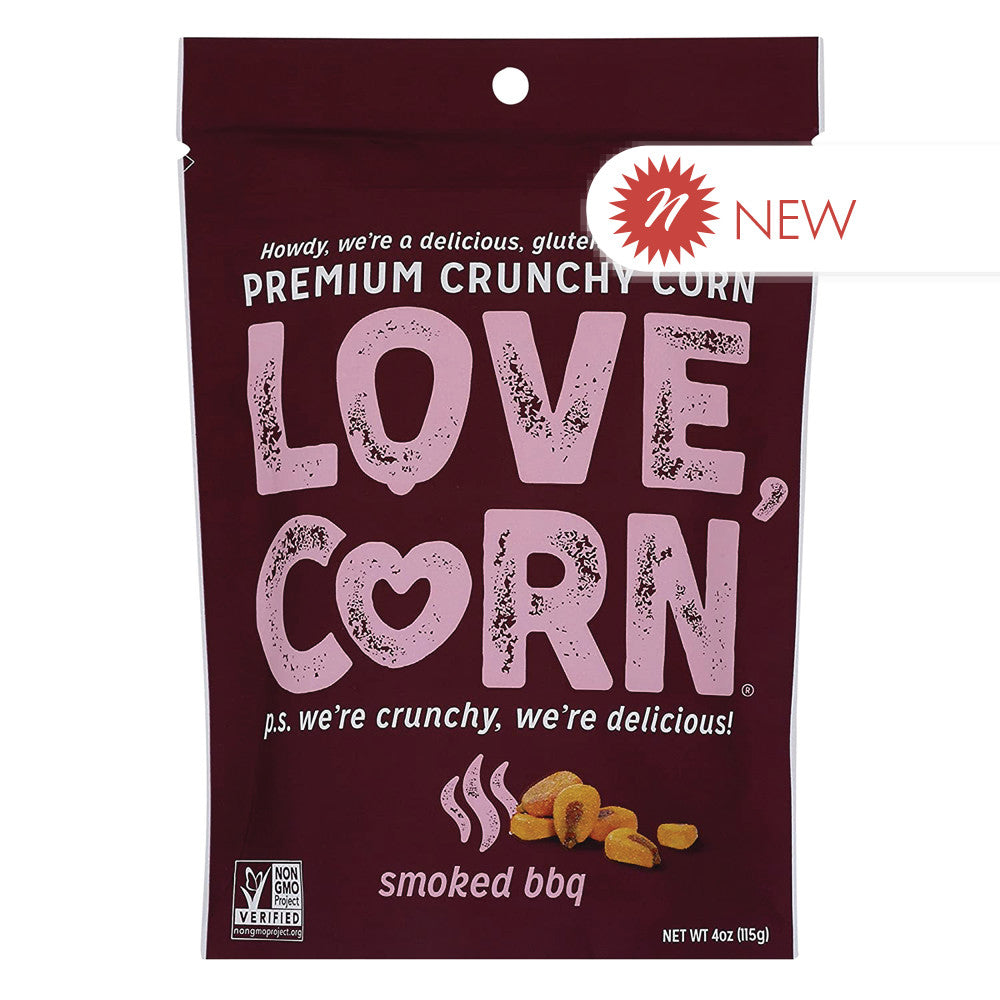 Wholesale Love Corn Smoked Bbq 4 Oz Pouch- Bulk