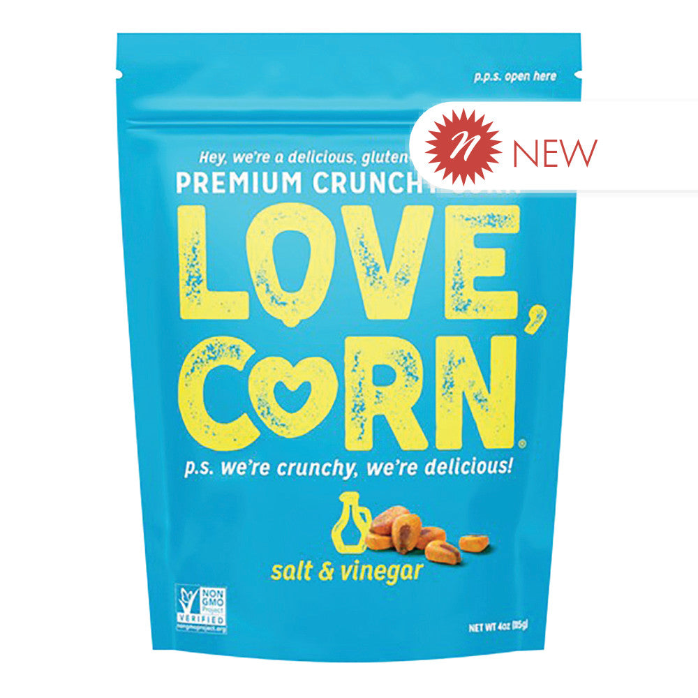 Wholesale Love Corn Salt & Vinegar 4 Oz Pouch- Bulk