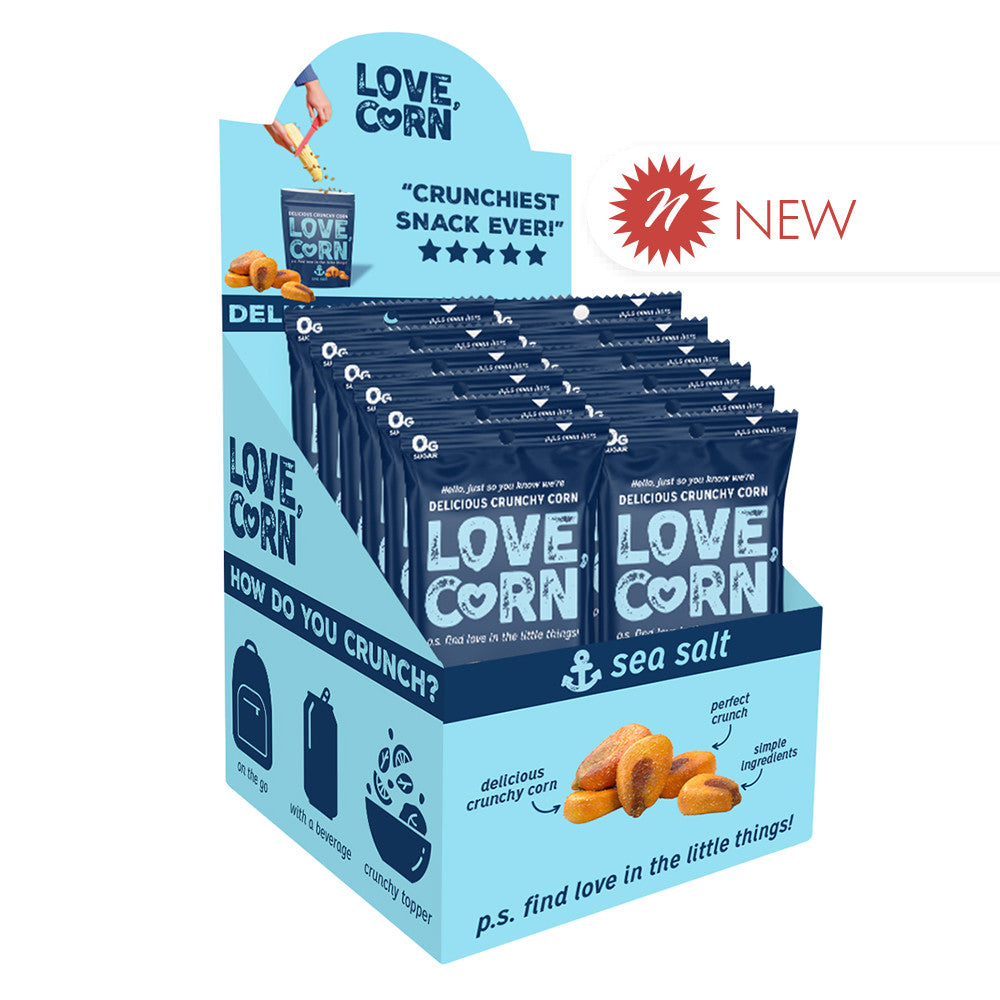 Wholesale Love Corn Snack Tube Sea Salt 1 Oz Bulk