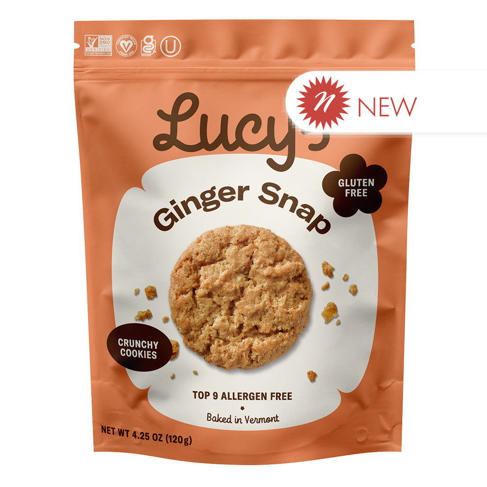 Wholesale Lucy'S - Gluten Free Ginger Snap Cookies - 4.25Oz Bulk