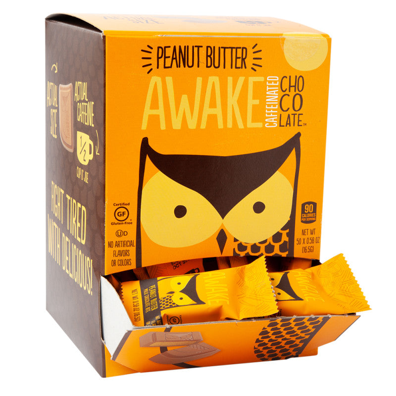 Wholesale Awake Bites Caffeinated Peanut Butter 0.58 Oz Changemaker Bulk