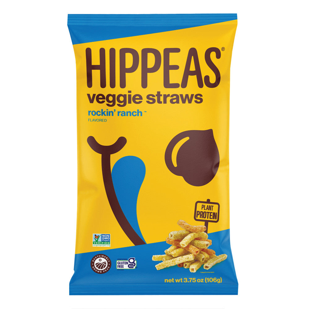 Wholesale Hippeas Veggie Straws Rocking Ranch 3.75 Oz- Bulk