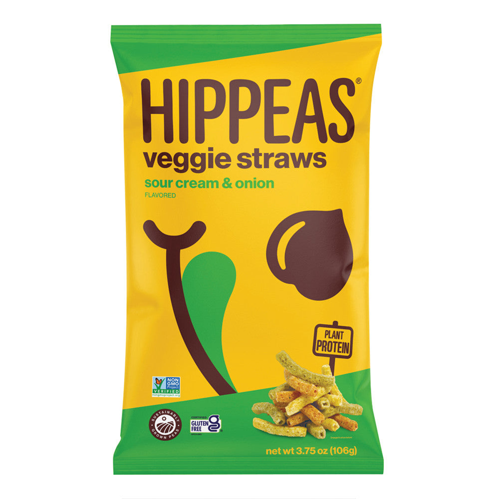 Wholesale Hippeas Veggie Straws Sour Cream & Onion 3.75 Oz Bulk