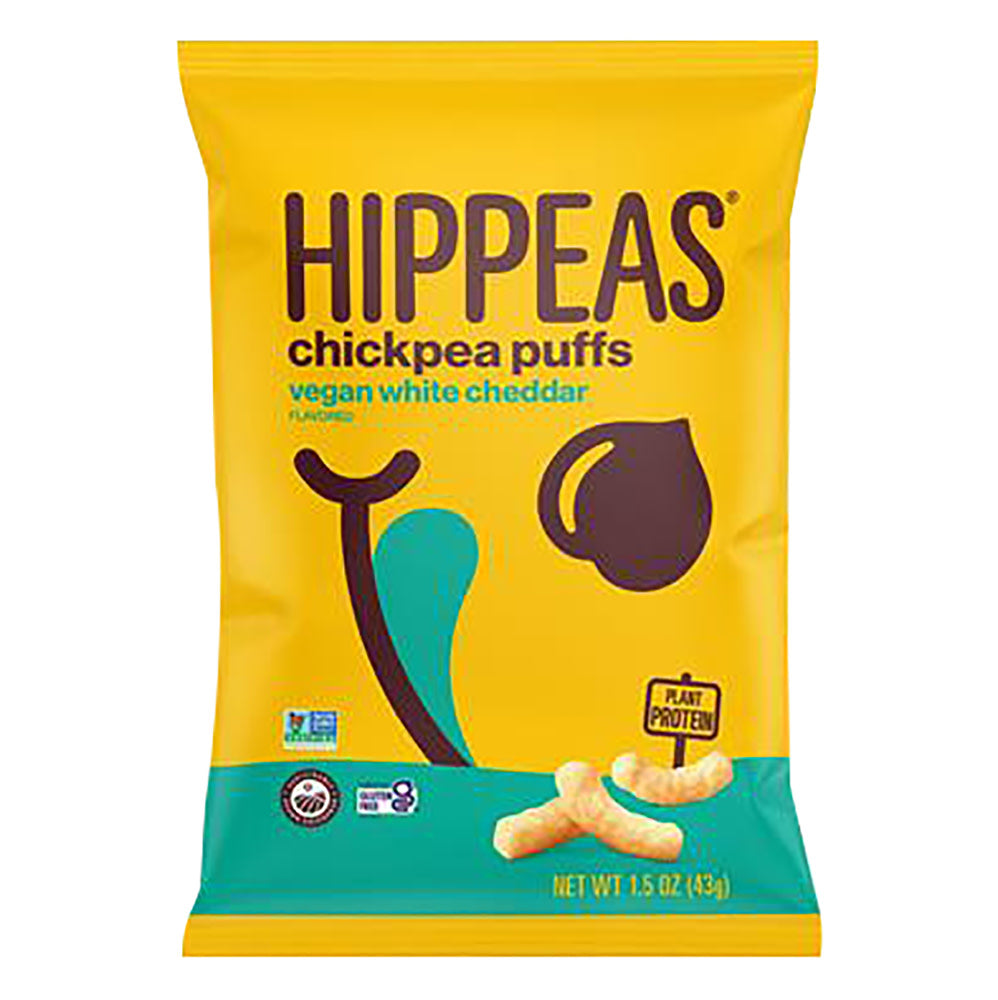 Wholesale Hippeas Chickpea Vegan White Cheddar 1.5 Oz Bag-12ct Case Bulk