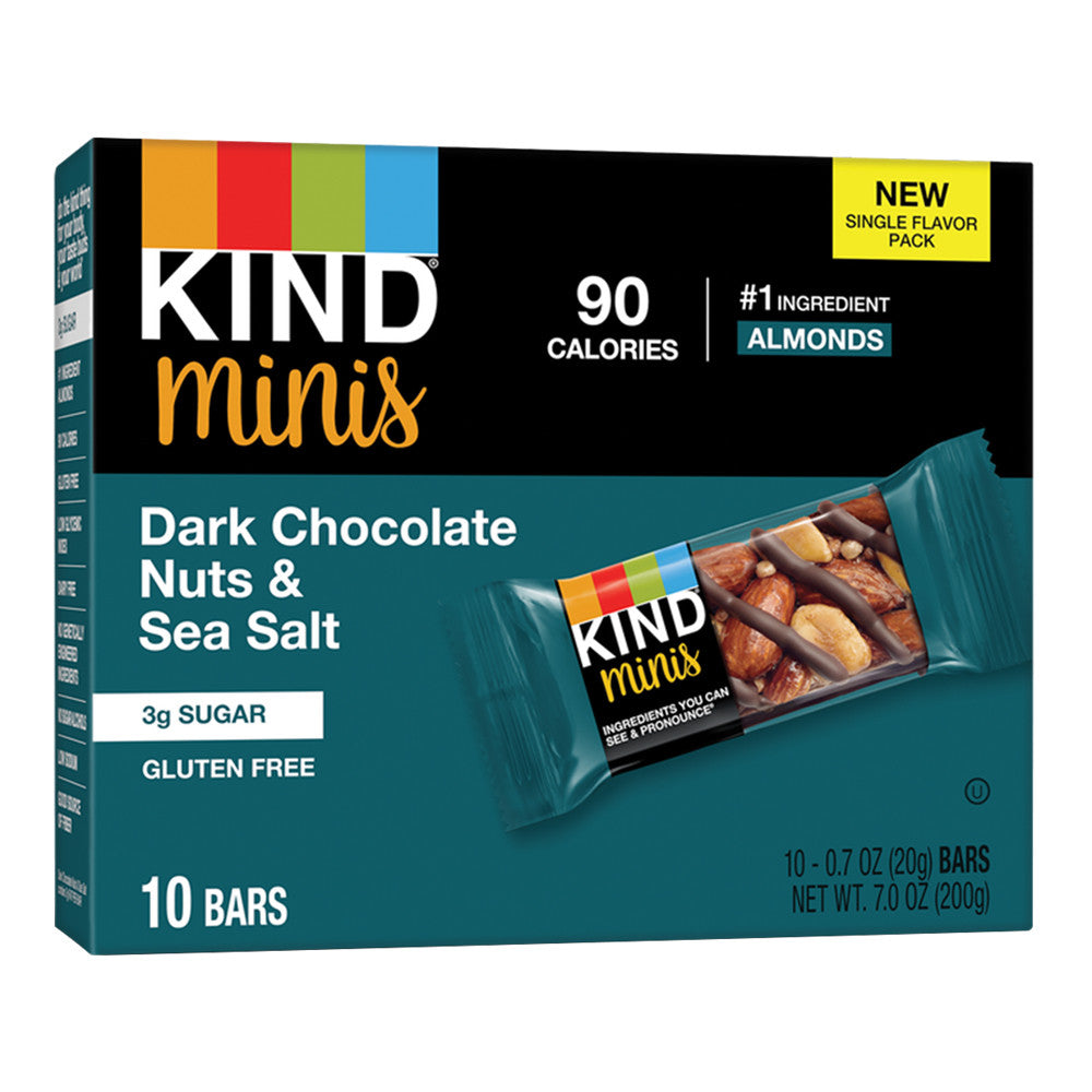 Wholesale Kind Dark Chocolate Nuts & Sea Salt Minis 7 Oz Box- Bulk
