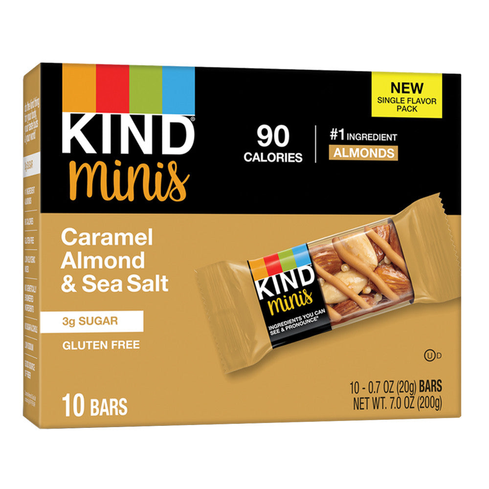 Wholesale Kind Caramel Almond & Sea Salt Minis 7 Oz Box- Bulk