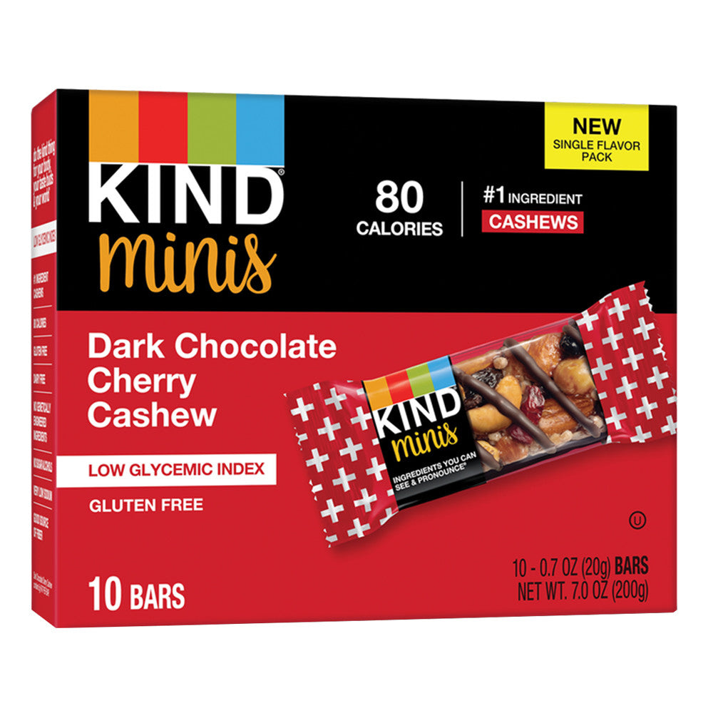 Wholesale Kind Dark Chocolate Cherry Cashew Minis 7 Oz Box- Bulk