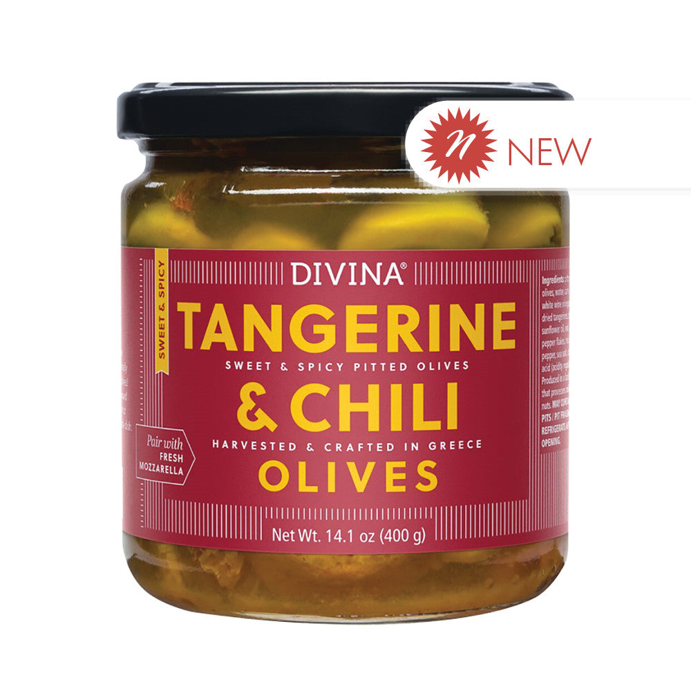 Wholesale Divina Tangerine & Chili Olives 14.1 Oz Jar Bulk