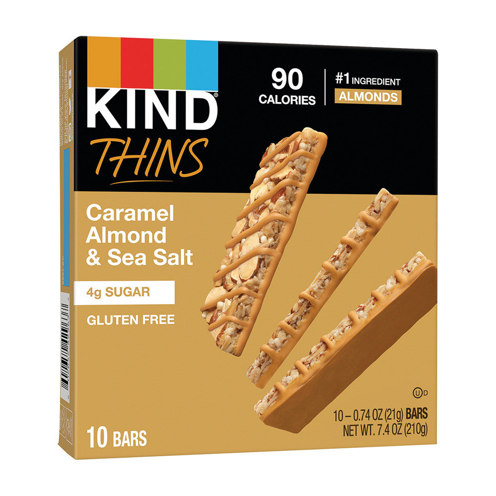 Wholesale Kind Thins Caramel Almond Sea Salt 10 Ct 7.4 Oz Box-6ct Case Bulk