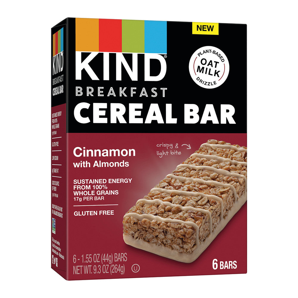 Wholesale Kind Breakfast Cereal Bars Cinnamon With Almonds 9.3 Oz Bulk