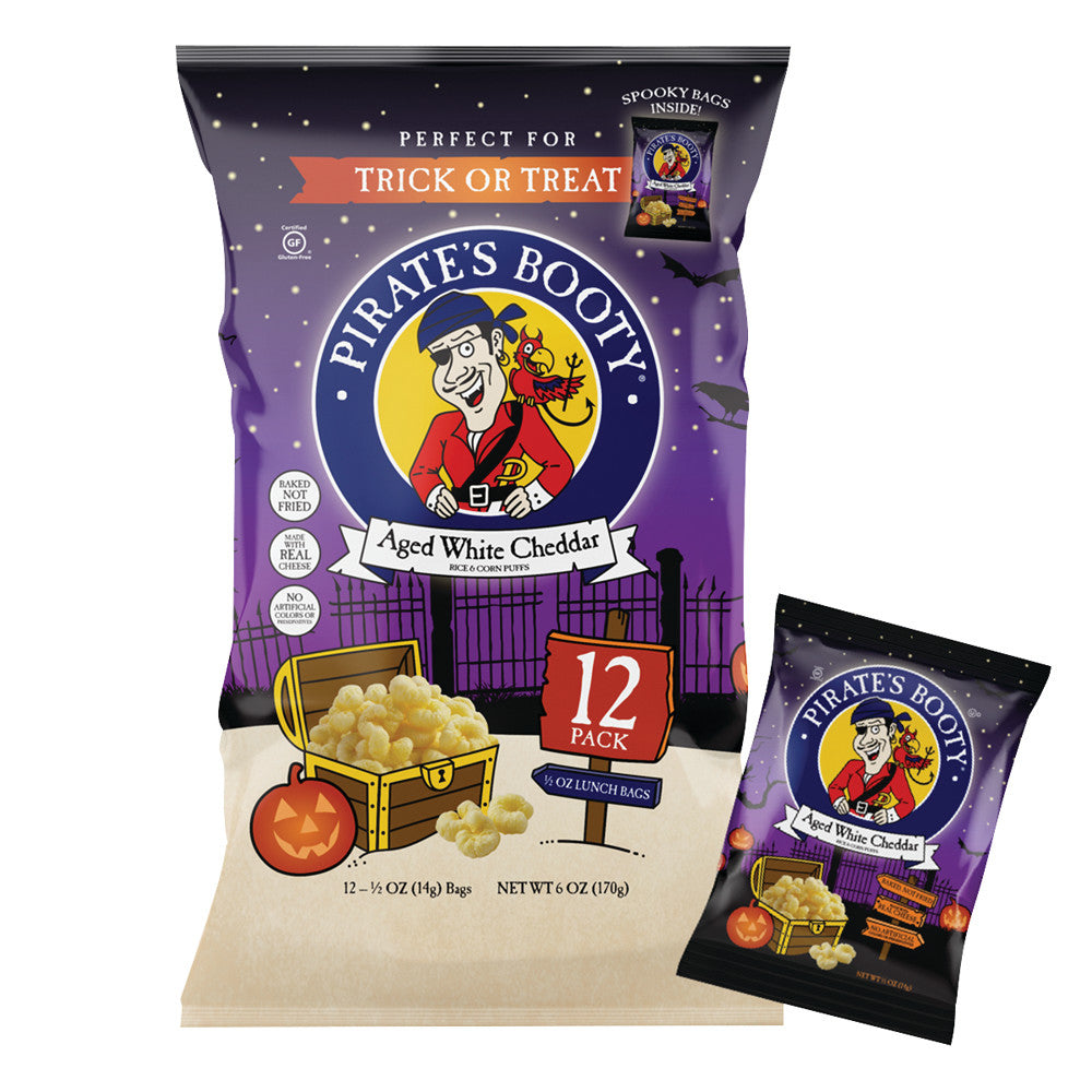 Wholesale Pirate'S Booty Aged White Cheddar Halloween Multi Pack 12 Ct 0.5 Oz Bag- Bulk