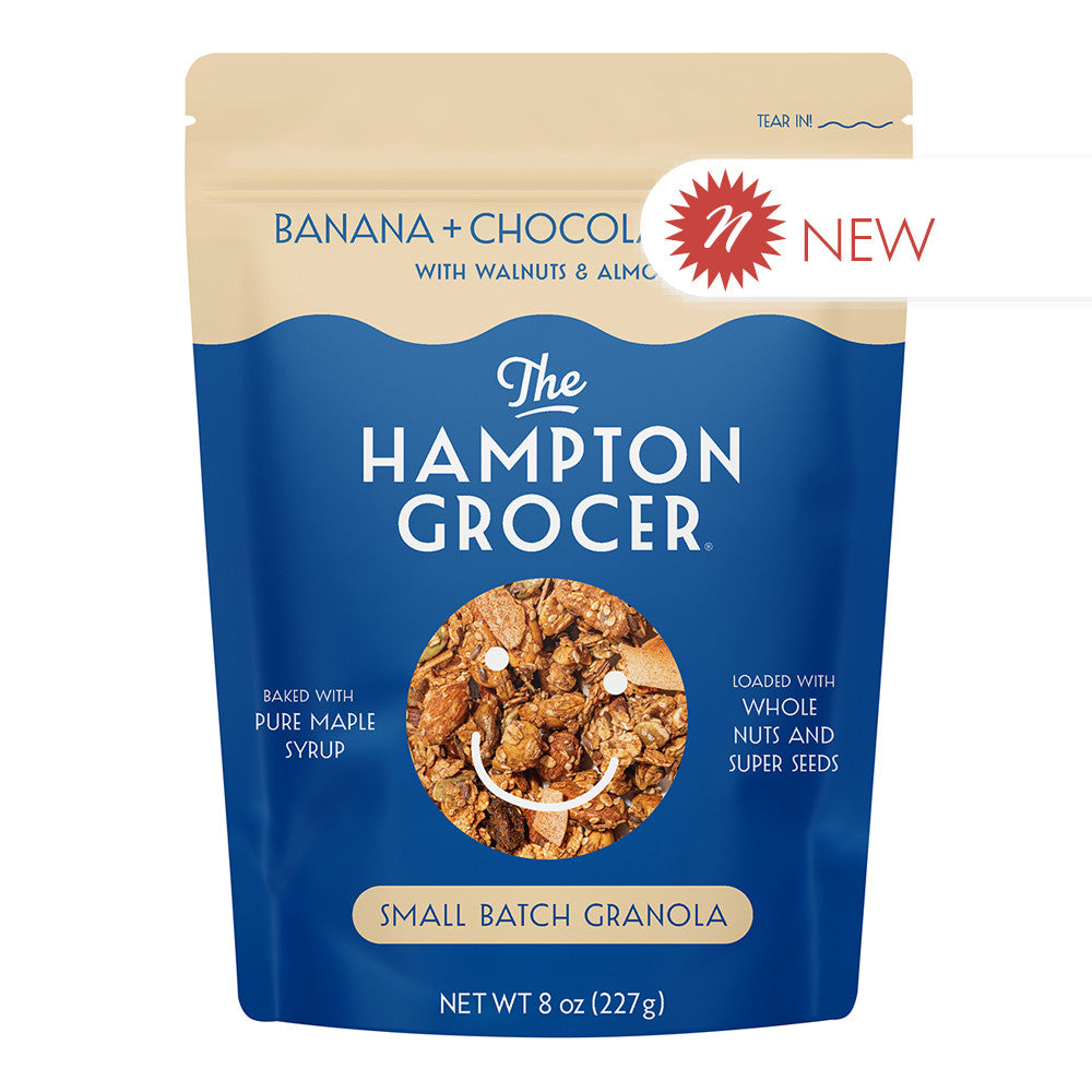 Wholesale The Hampton Grocer Banana Chocolate Chunk Granola 8 Oz Pouch Bulk