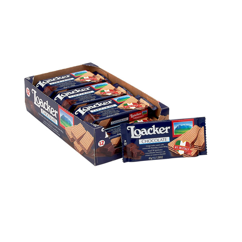 Wholesale Loacker Chocolate Classic Wafers 1.59 Oz - 144ct Case Bulk
